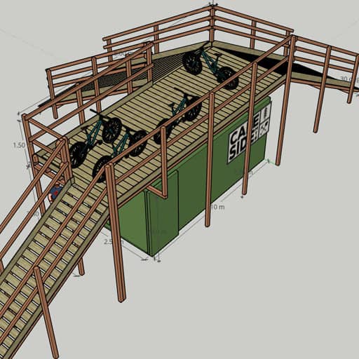 Planning drawing showing one of our proposed start ramps